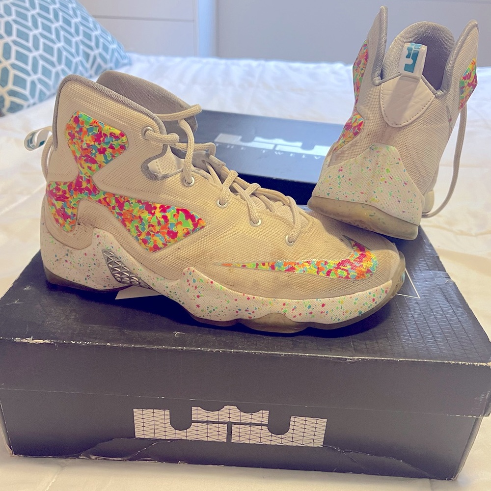 Lebron James Xlll fruity pebbles sneakers size 6.5